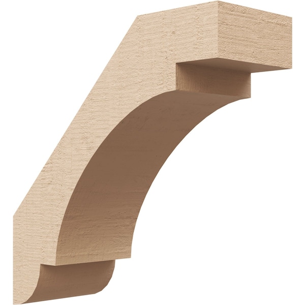 Ekena Millwork 3-inch W x 8-inch D x 8-inch H Aspen Rough Cedar Woodgrain TimberThane Knee Brace, Primed BRCUR03X08X08ASPRCPR - main